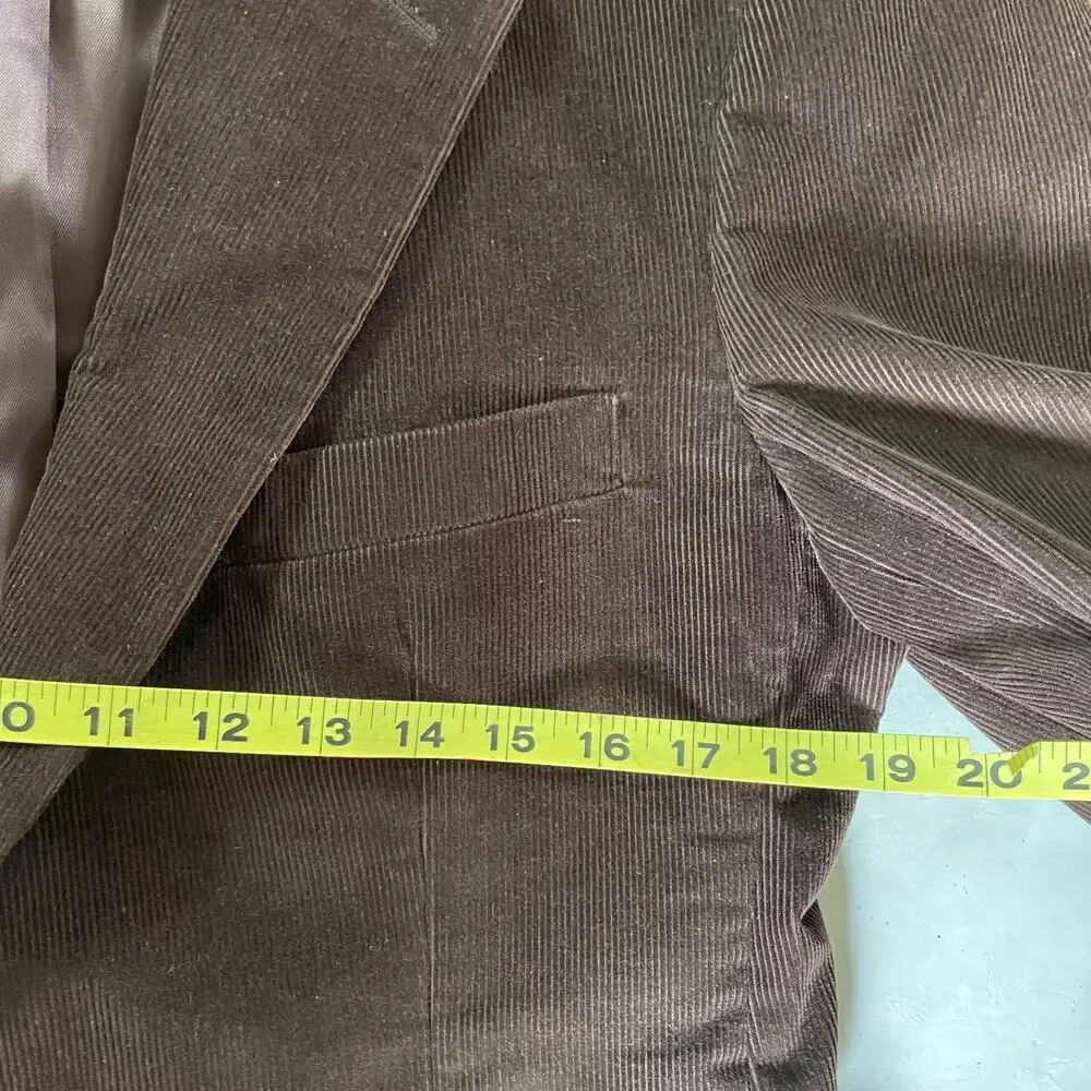 Vintage Brooks Brothers 346 Brown Corduroy Blazer‎ 41R Academia Classic Preppy